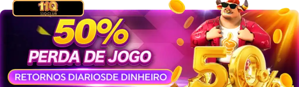Bônus de 50% em perdas no 11Q app
